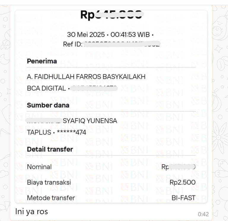 Testimoni dari Mas Syafiq